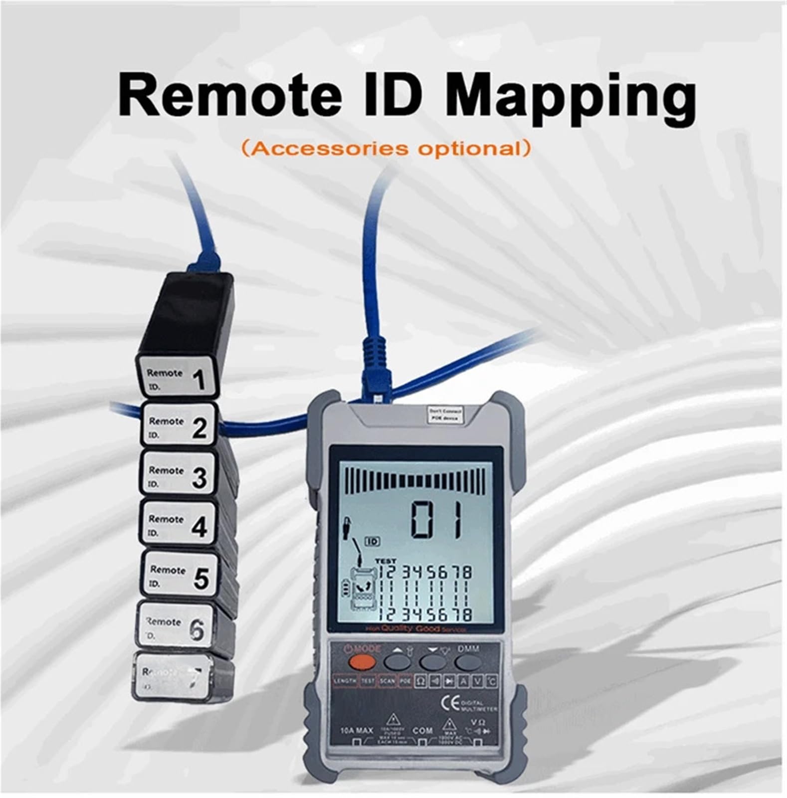 Localizzatore di Cavi, Tester for cavi di rete Display LCD Analogici Ricerca digitale Test POE Tracciamento