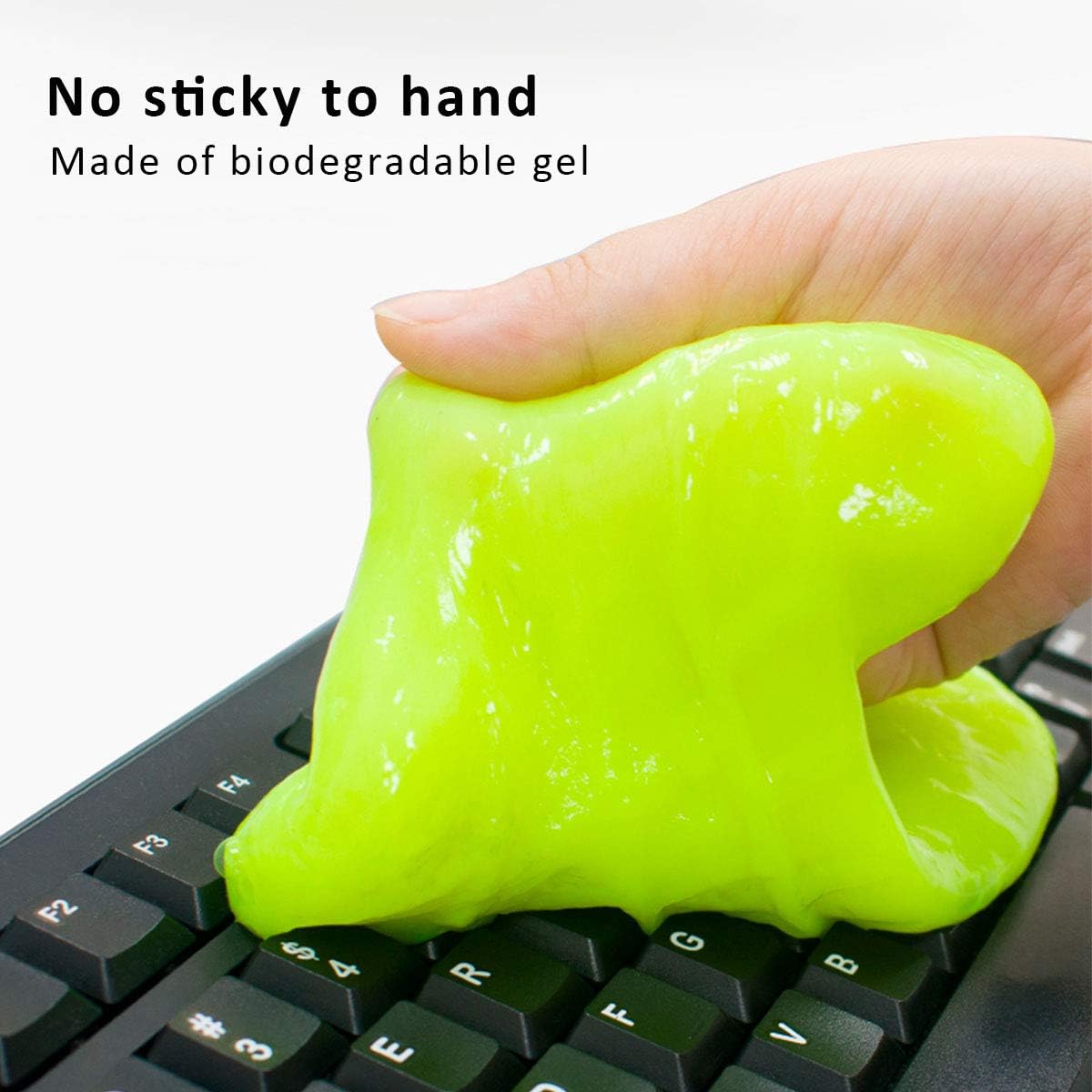 Sendida Car Cleaning Putty Detailing Glue - Auto Interior Magic Cleaner Putty Slime Detailer Mud Dust Remover Gel for PC Tablet Laptop Keyboards Car Vents Cleaner Goop - Green