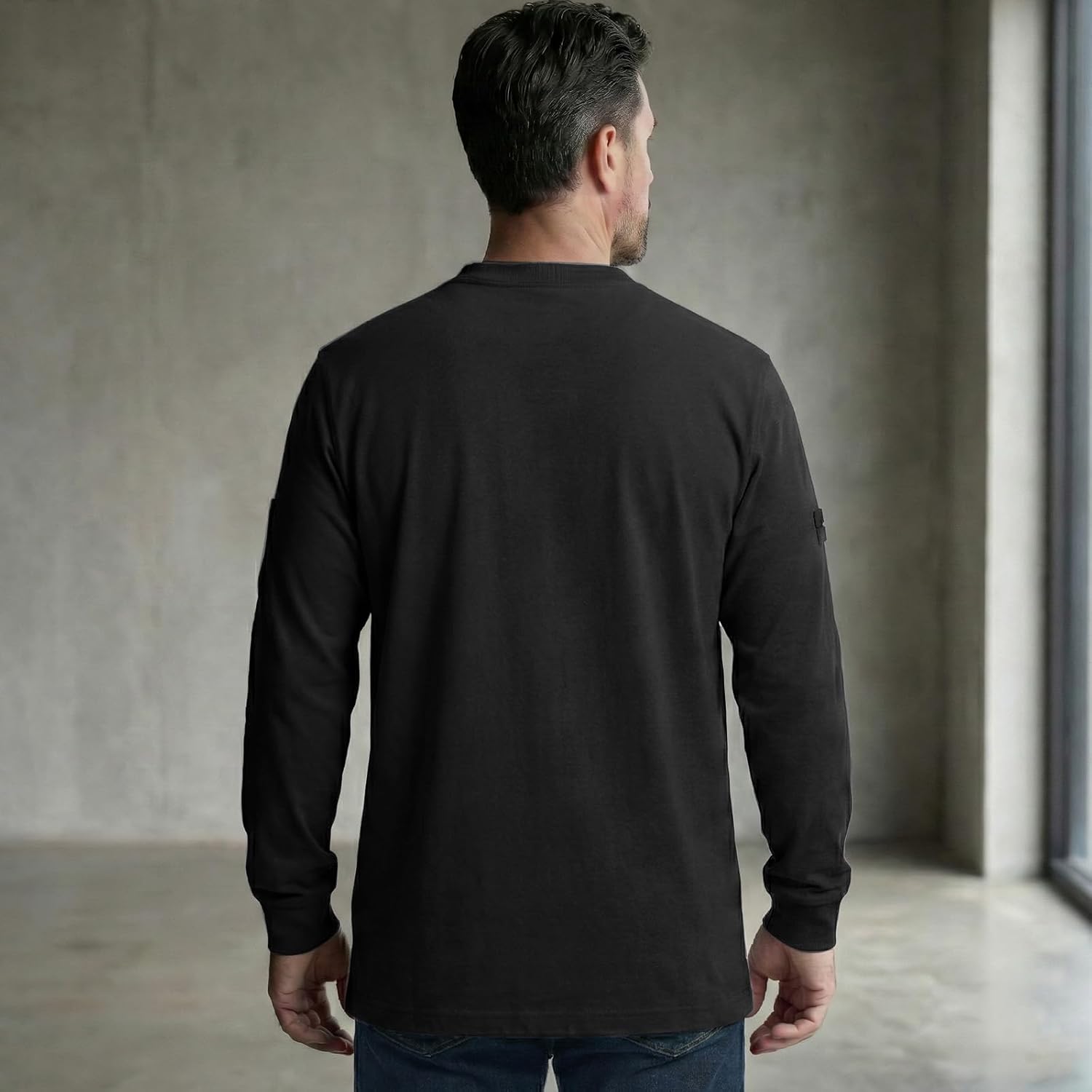 ARCCAPTAIN FR Shirts for Men 8oz 100% Cotton Fire Resistant Henley Shirt CAT2 NFPA2112 Welding Work Long Sleeve Clothing