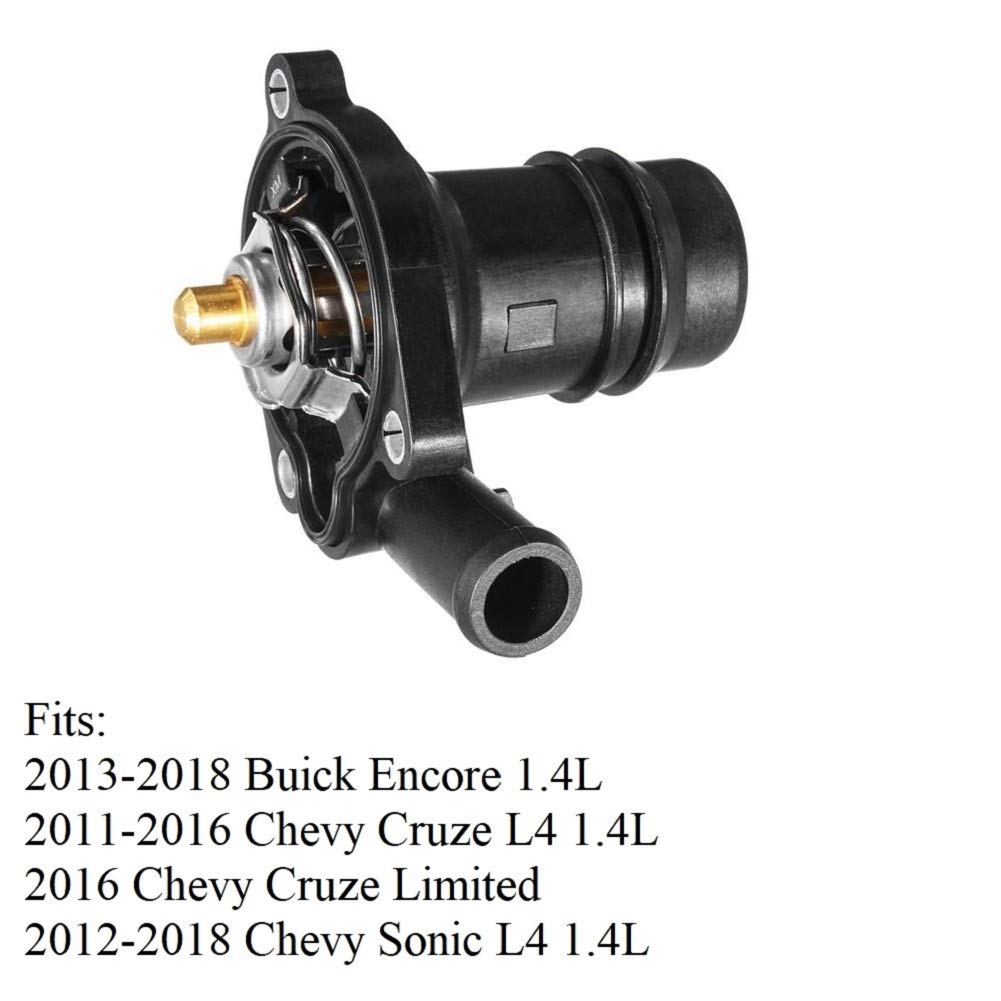 MITZONE Aluminum Coolant Thermostat Housing Assembly - Compatible With 2011-2019 Ford Fiesta 1.6L L4