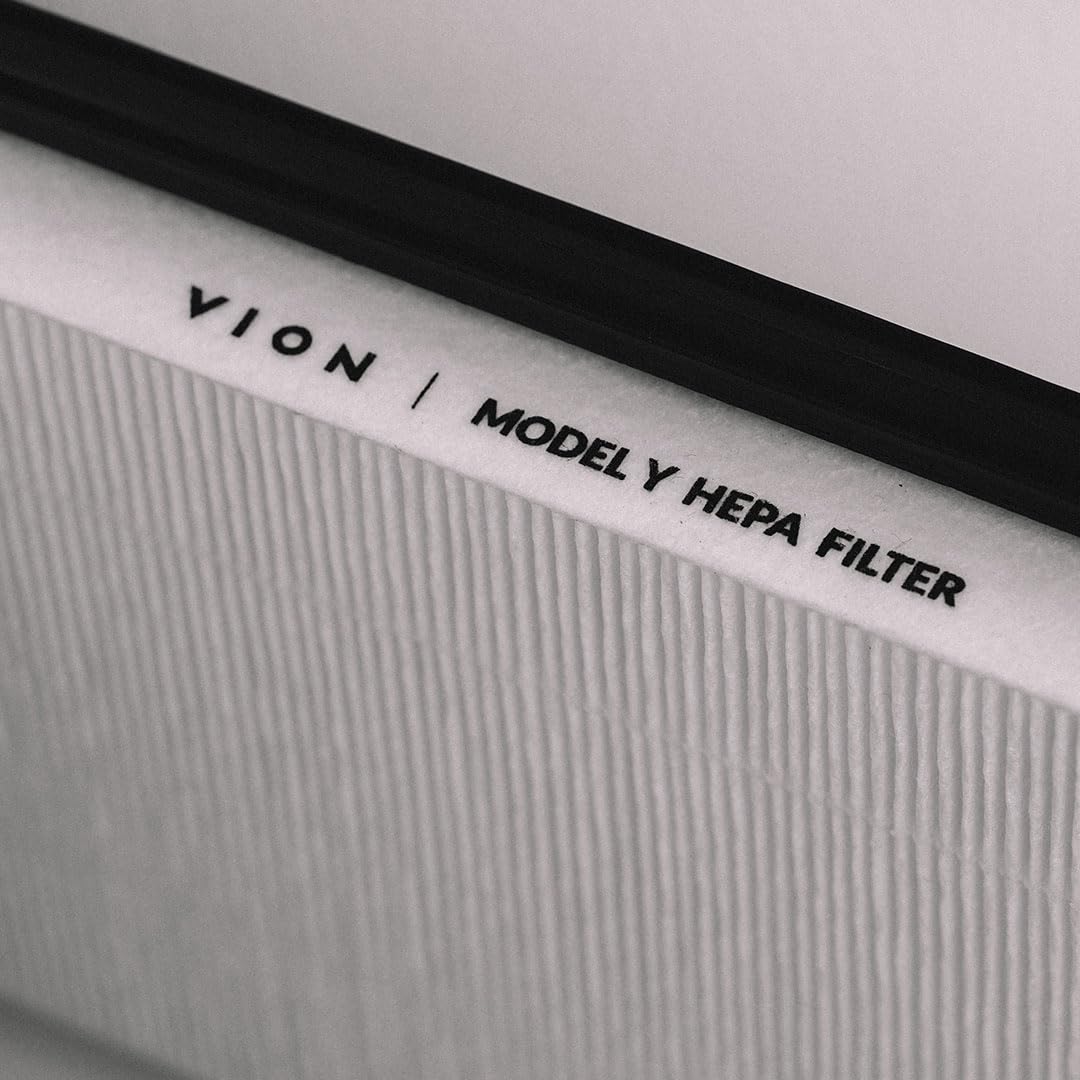 VION Zestaw filtrów powietrza HEPA do przedniego bagażnika Model Y – (2 x filtry HEPA i 2 x filtry węglowe w opakowaniu) - 4 opakowania w opakowaniu z narzędziami instalacyjnymi