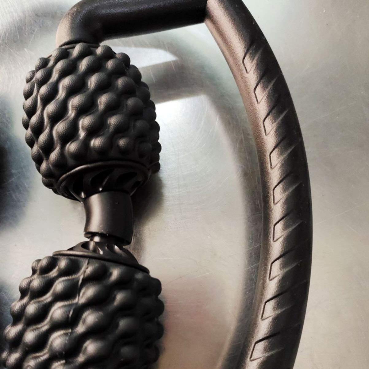 Masajeador Rodante Negro Pp Eva para Relajación Muscular | Rodillo de Fitness, Efecto Masaje, Uso Individual y Familiar, para Piernas y Brazos