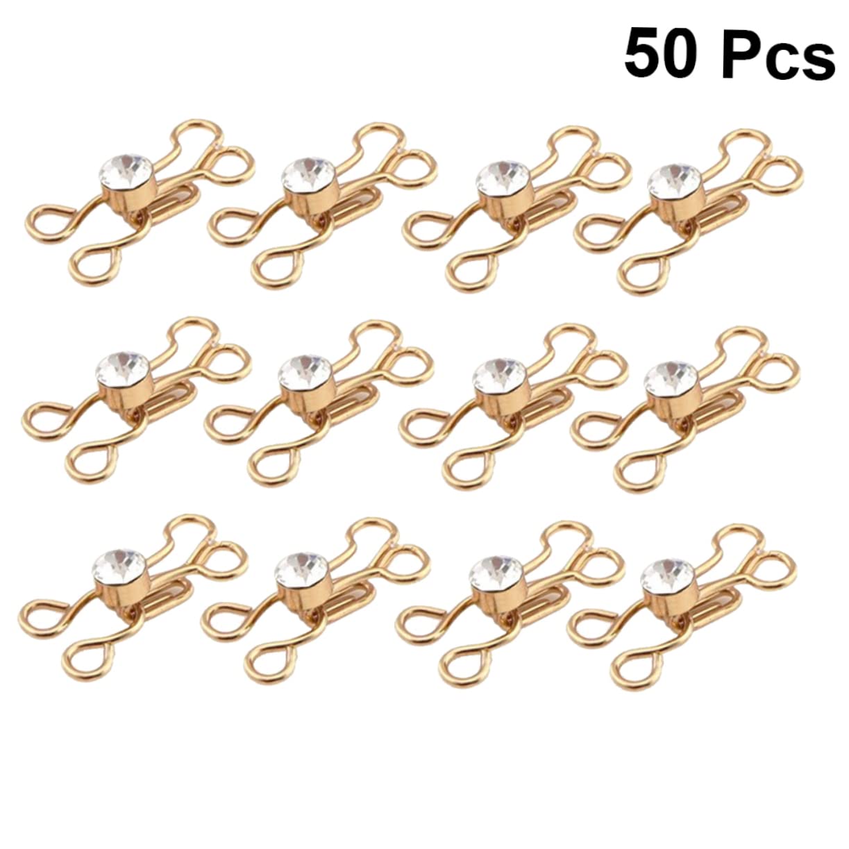 Ganchos De Cuello De Coser Ganchos Adhesivos Para Colgar Costura De Gancho y Ojo Pequeño Kit De Costura Ganchos Para Ropa Hebilla Del Conector Del Sujetador