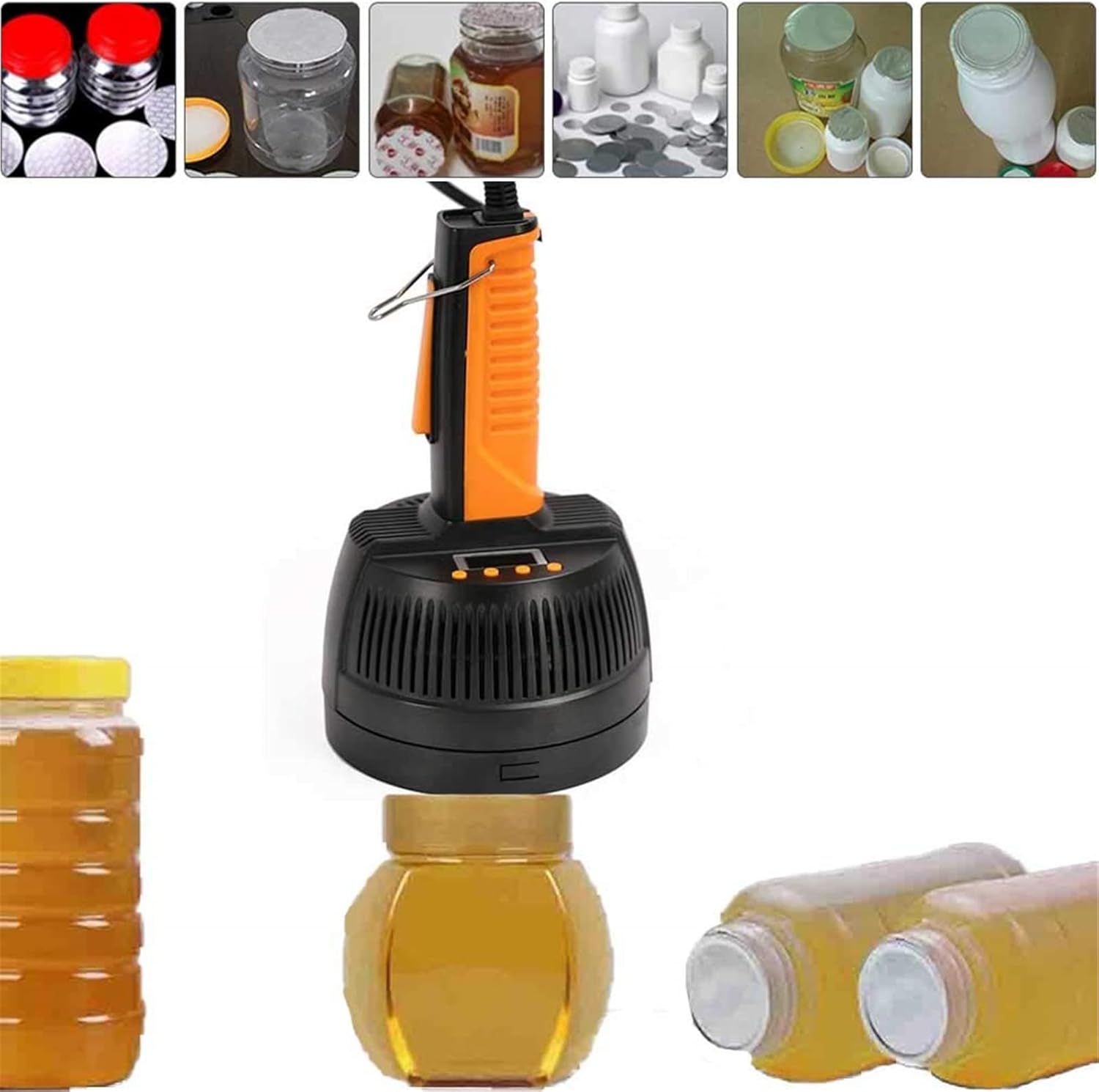 Electromagnetic Induction Sealing Machine - Manual Sealer for 20-100mm Bottle Caps - Ideal for Aluminum Foil Sealing