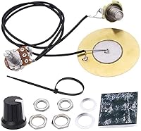 Vista 3 de 4PACKS 50MM Pastilla de guitarra Transductor piezoeléctrico amplificador precableado con salida de 0.250 in