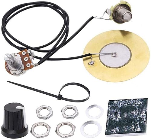 Miniatura 3 de 4PACKS 50MM Pastilla de guitarra Transductor piezoeléctrico amplificador precableado con salida de 0.250 in