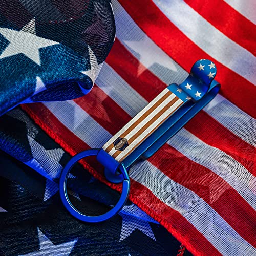 Image of KeyUnity KM00 Titanium Belt Loop Keychain Clip Double Side Quick Release Key Holder with Detachable Key Ring