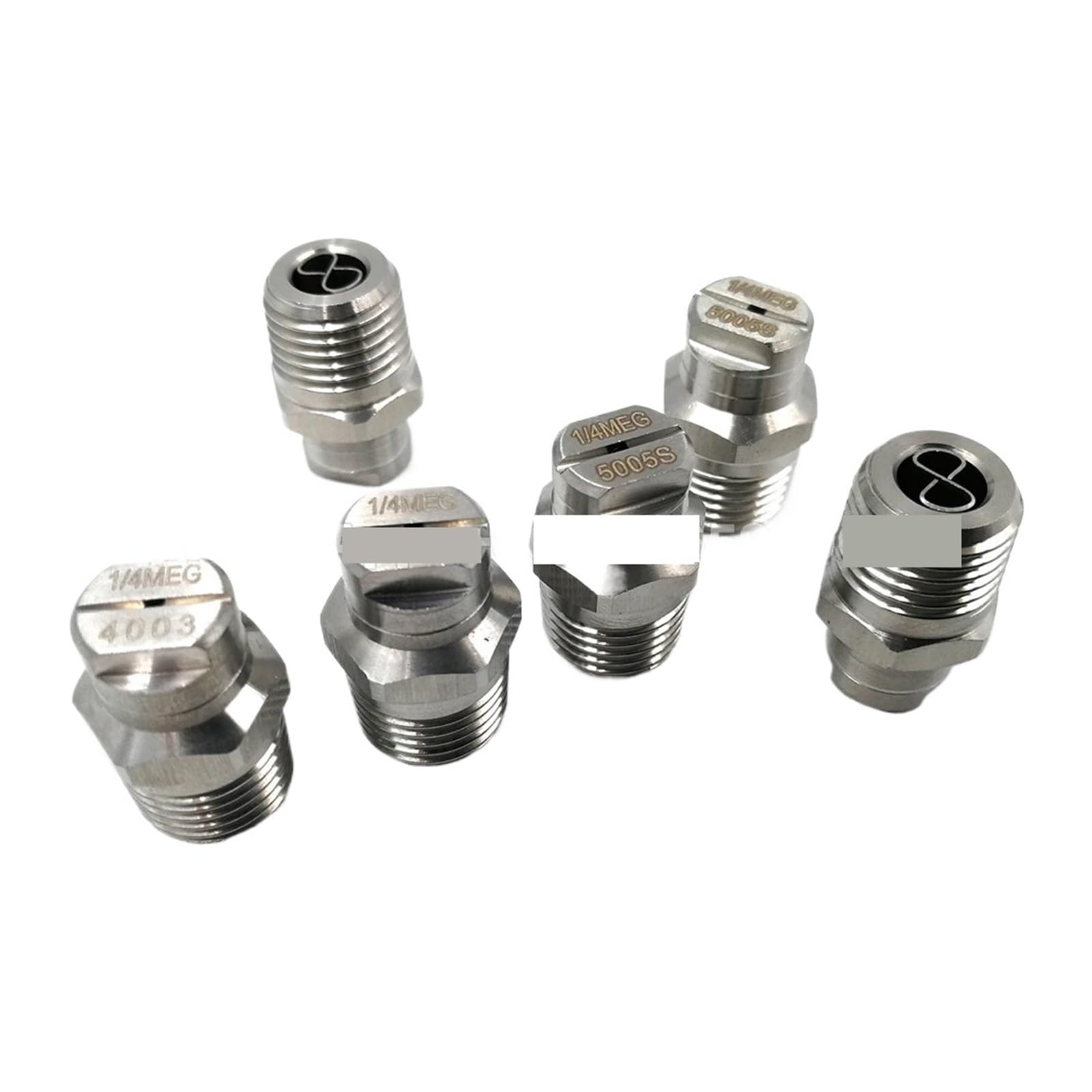 Flat Fan Spray Tip, 1/4In Stainless Steel High Pressure Water Spray Nozzle(2501)