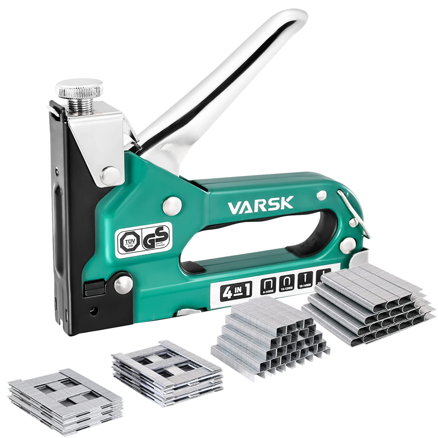 VARSK Staple Gun, Heavy Duty Staple Gun 4 in 1 Manual Nail Gun with 4000  Staples, Staple Gun Kit for Wood, Upholstery, DIY Repair, Fixing Material,  ...