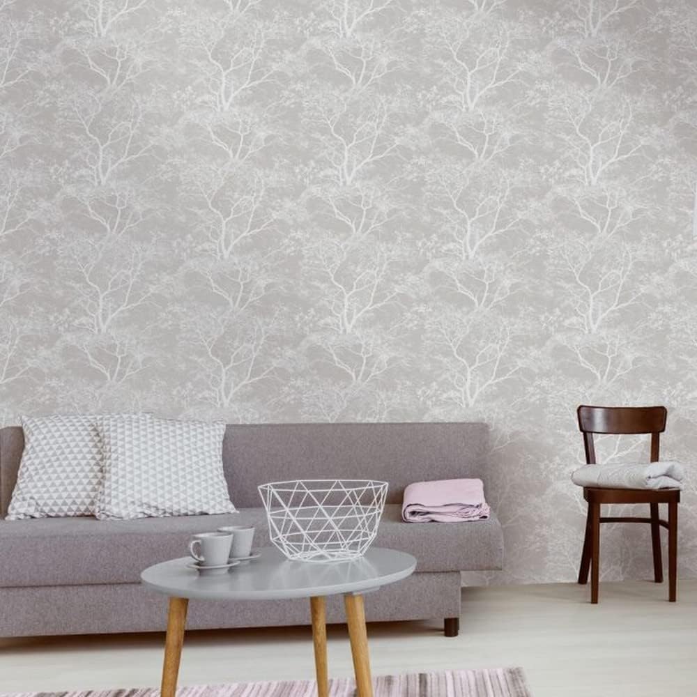 Whispering TreSpain Wallpaper - Dusky Pink - Holden Decor 65400
