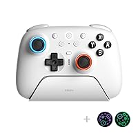 Vista 12 de 8Bitdo Ultimate 2 Bluetooth Controller with TMR Joysticks, Switchable Hall Effect/Tactile Triggers, Vibration, Motion Control, RGB Fire Ring and
