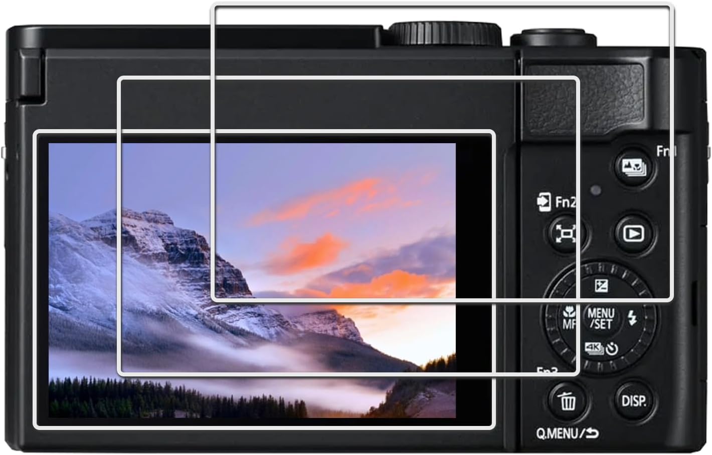 kinokoo Screen Protector for Panasonic Lumix DC-TZ99/TZ300 Camera - 0.25mm 9H Hardness for Panasonic Lumix LX100 / LX100 II Tempered Glass Film - Anti-Fingerprint Anti- Scratch & Bubblefree [3 Packs]