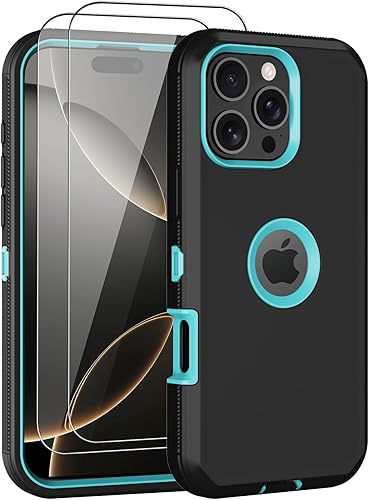 Aimoll-88 for iPhone 16 Pro Case, with 2 Screen Protector Heavy Duty Drop Protec