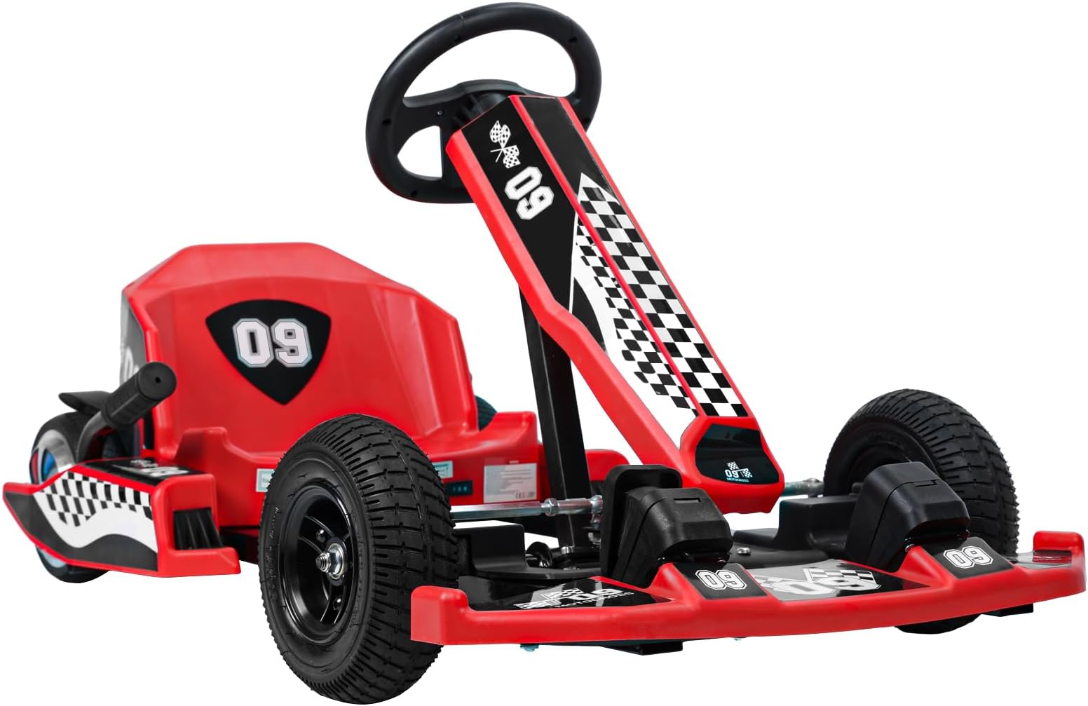 Go Kart for Kids, 36V Electric Go Kart, Pedal Go Kart, Ride on Car, 16 MPH Drift Kart with 350W Motor, Drift/Sport Mode, 4 Adjustable Length