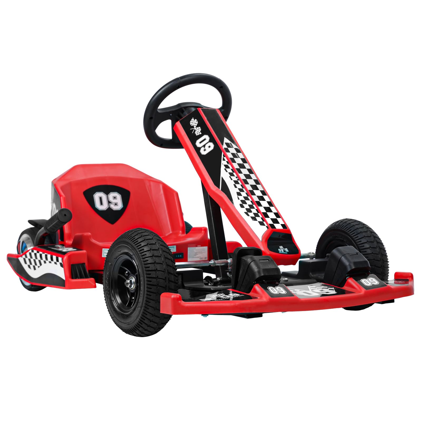 Go Kart for Kids, 36V Electric Go Kart, Pedal Go Kart, Ride on Car, 16 MPH Drift Kart with 350W Motor, Drift/Sport Mode, 4 Adjustable Length