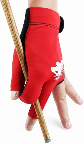 Miniatura 12 de Guantes de billar para hombres y mujeres, guantes de billar para mano izquierda/derecha, guantes de secado rápido de 3 dedos, ideales para tiradores