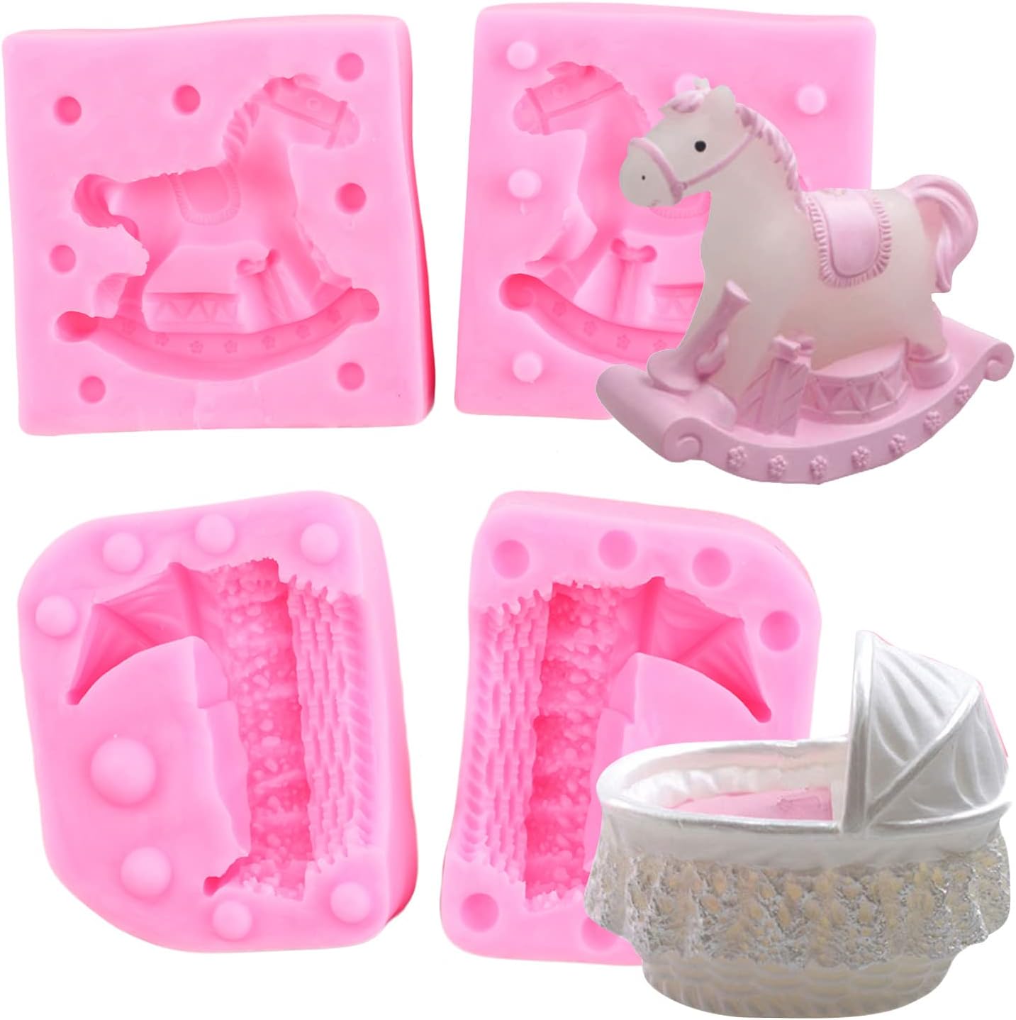 4-teilige Zitronen Silikonformen - Für Fondant, Schokolade & Deko