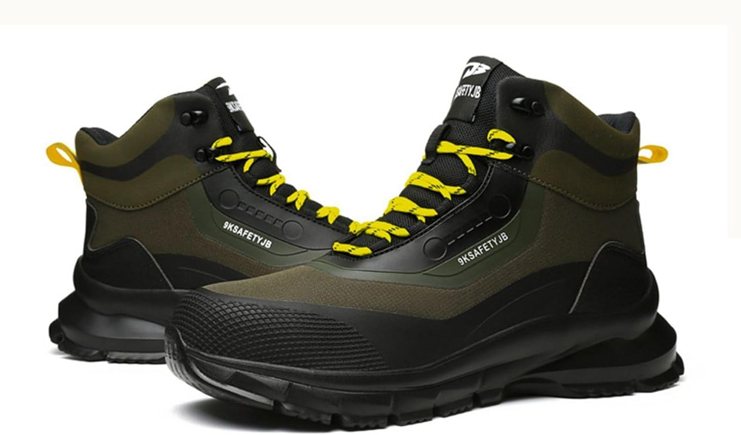 [Taopagii] 安全靴 ハイカット セーフティーシューズ 鋼製先芯 つま先保護 貫通防止 作業ブーツ 大きいサイズ 通気 耐滑