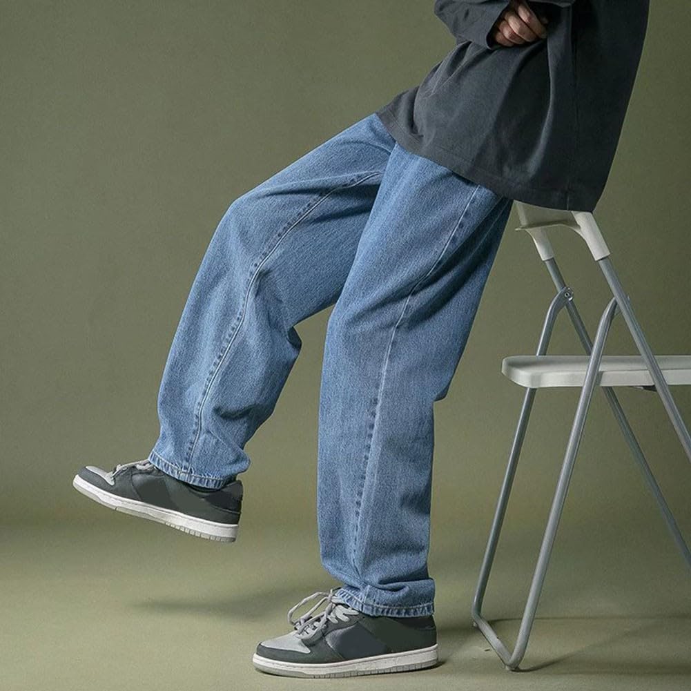 Pantalon droit large homme pour un look urbain et décontracté