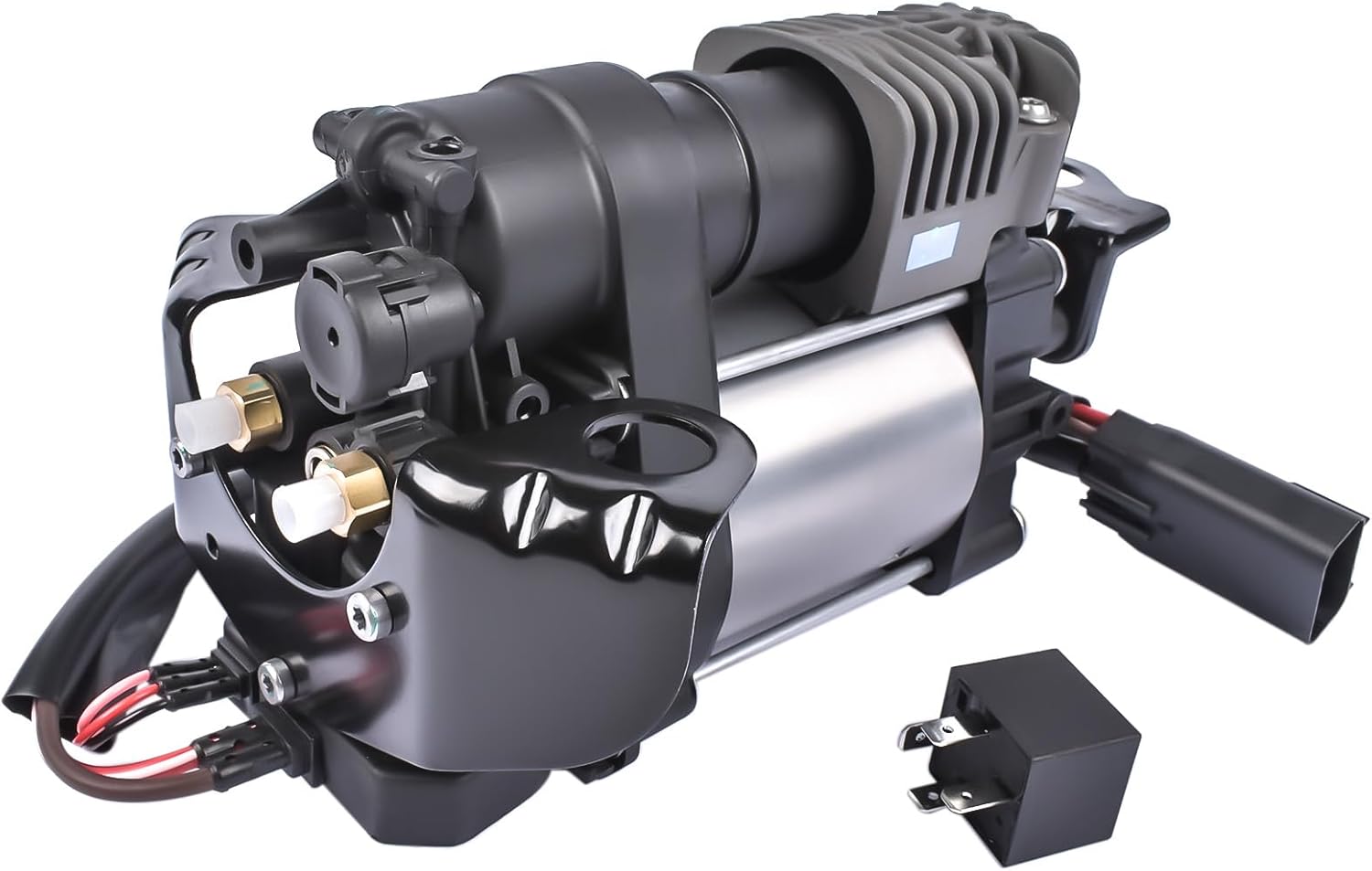 GELUOXI 949-356 Air Suspension Compressor w/Relay Replacement for 2011-2016 Jeep Grand Cherokee WK2, 2013-2016 RAM 1500 Part# 68041137AF, 68204730AB