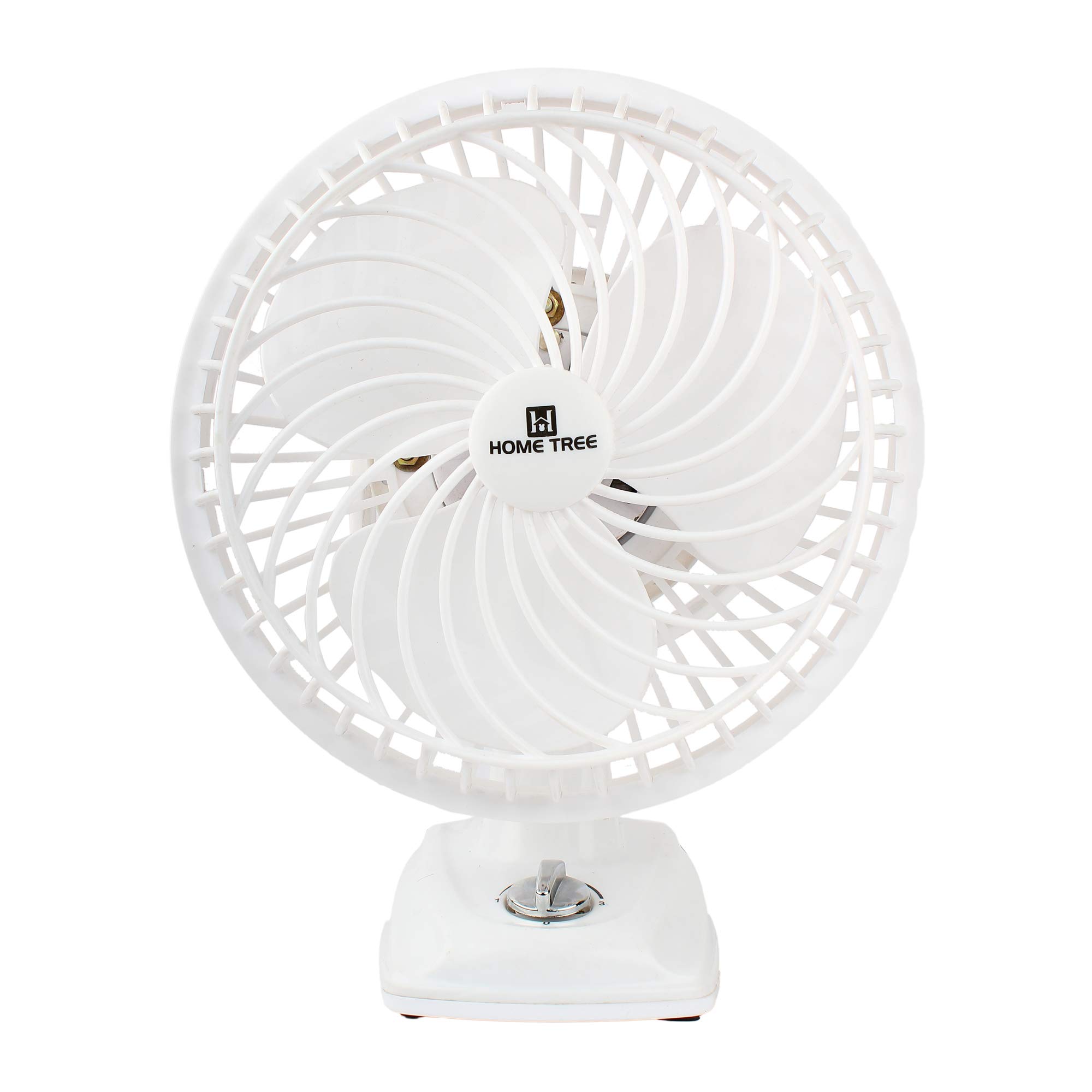 Home Tree HIGH SPEED TABLE FAN BLACK 225 mm Anti Dust 3 Blade Table Fan (white)