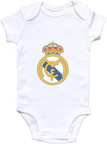 Katz Designs - Short Sleeve Baby Vest - Real Madrid (New Born) (6-12 Months)