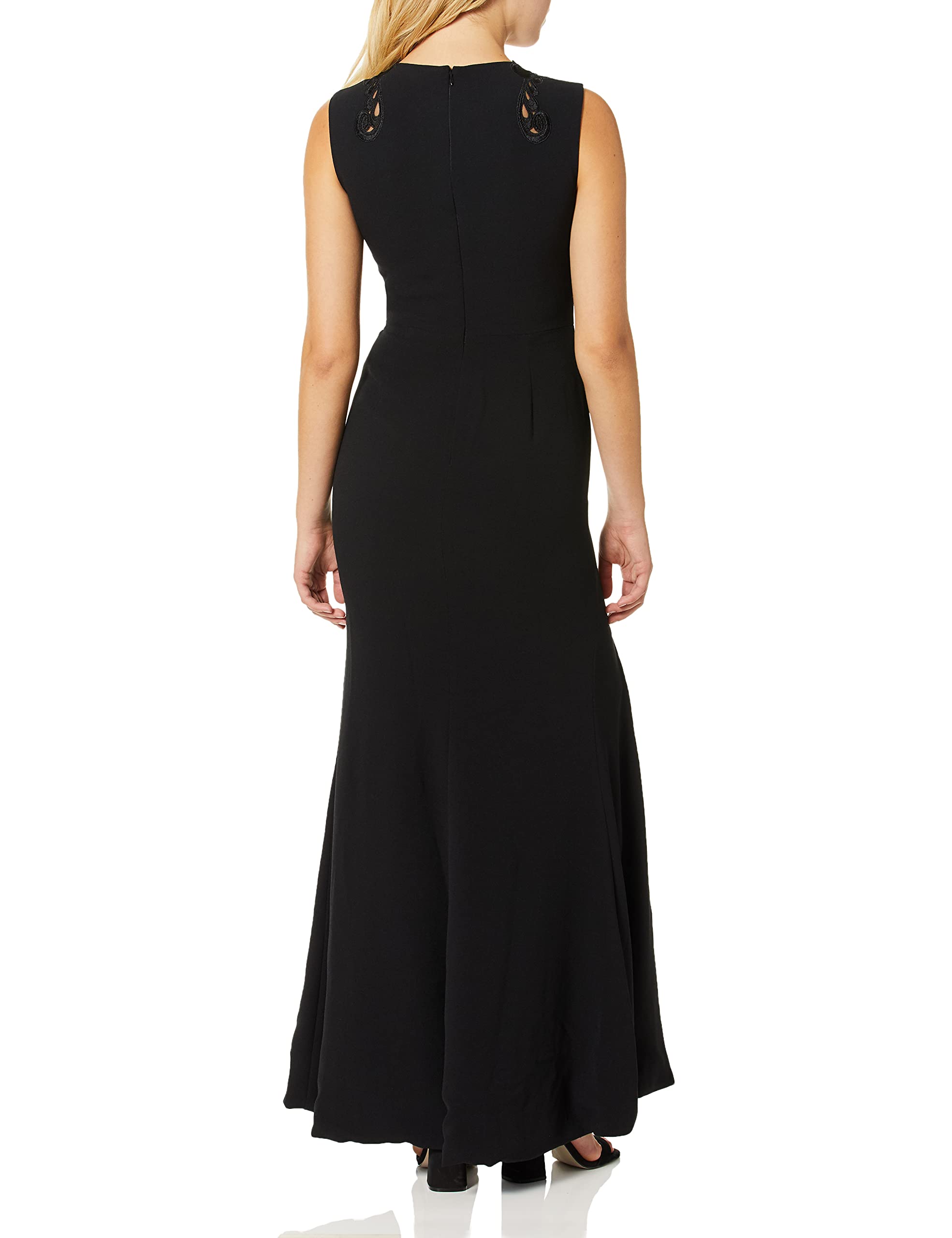 Dress the Population Women's Cassandra Lace Detail Stretch Sleeveless Gown Dress