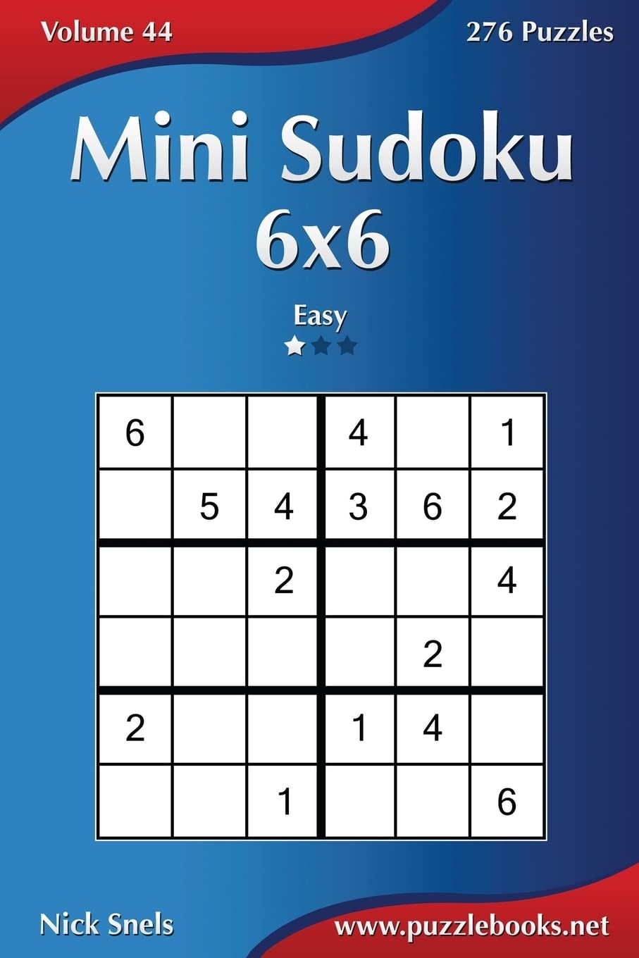 Mini Sudoku 6x6 - Easy - Volume 44 - 276 Puzzles