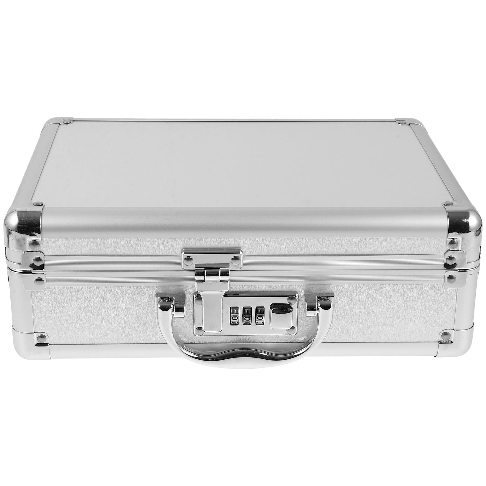 WOONEKY Maletín Rígido de Aluminio Pequeño Contraseña, Caja de Herramientas Portátil para Almacenamiento y Organización, Maletín para Mecánica y Uso en Coche, Resistente y Seguro