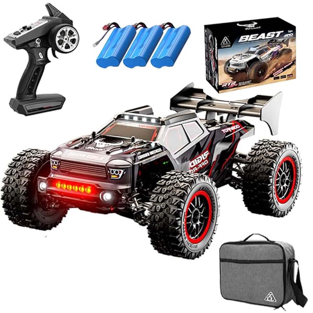 Coche teledirigido para adultos, 80 km/h, sin escobillas, 1/16, 2,4 GHz, resistente al agua, para todo terreno, 4 WD Offroad Truggy, SG316MAX, 3 pilas