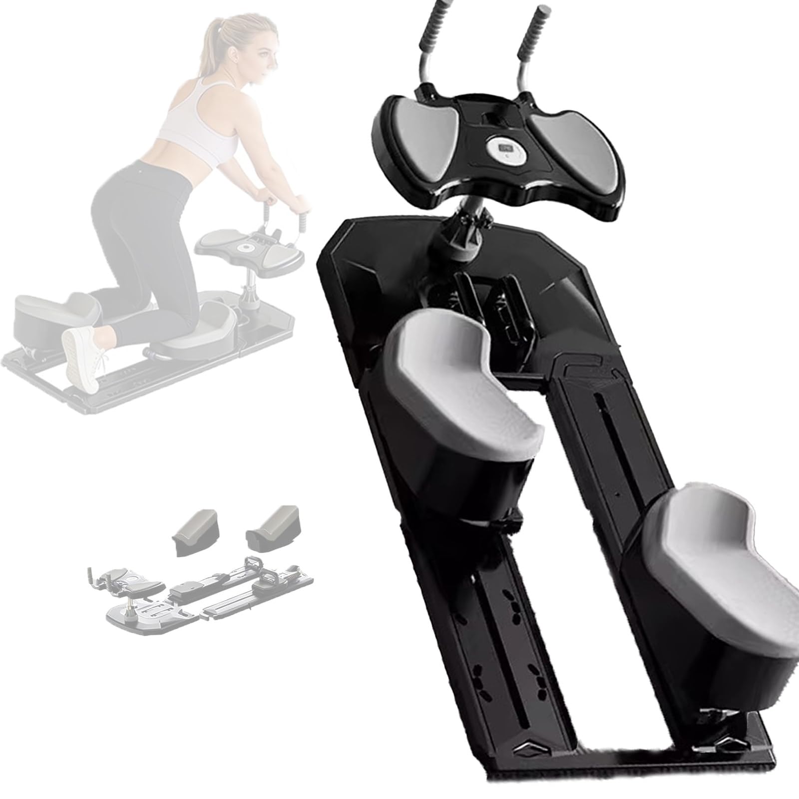 Atwynd Black Pro Spinal Decompression Machine, Detachable Spine Twist And Stretch Trainer, Adjustable Back Stretcher Machine Gym Swing, Leg Stretching & Core Activation, With Led Timer