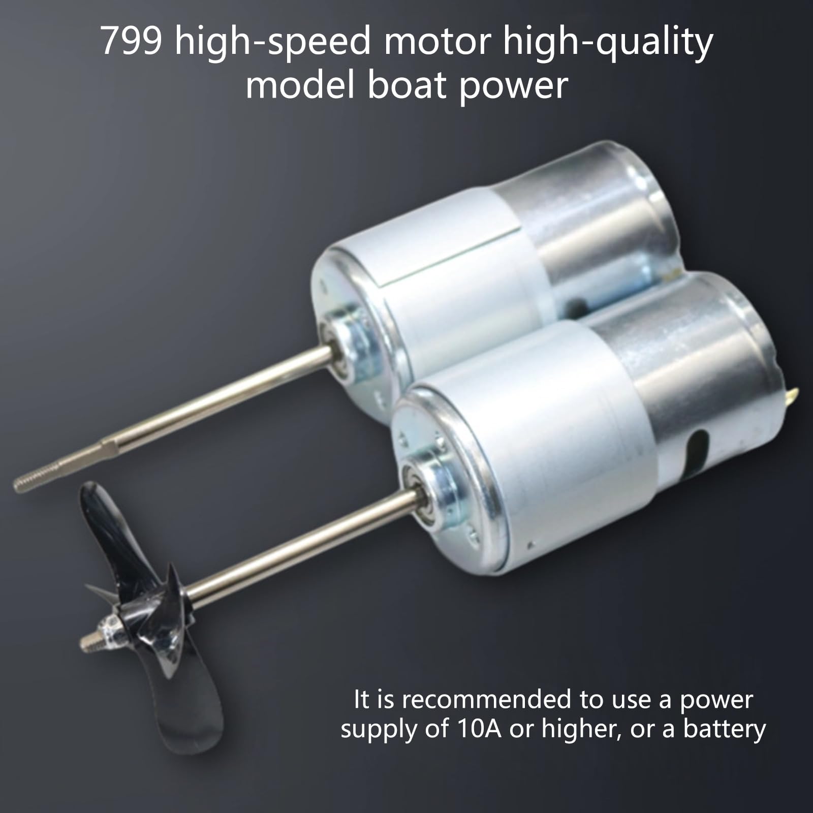 Motores de 12 V con hélices dobles de 60 mm hacia adelante y hacia atrás para control flexible de barcos, acero de alta velocidad, bajo consumo de energía, motor de eje largo de barco de cebo