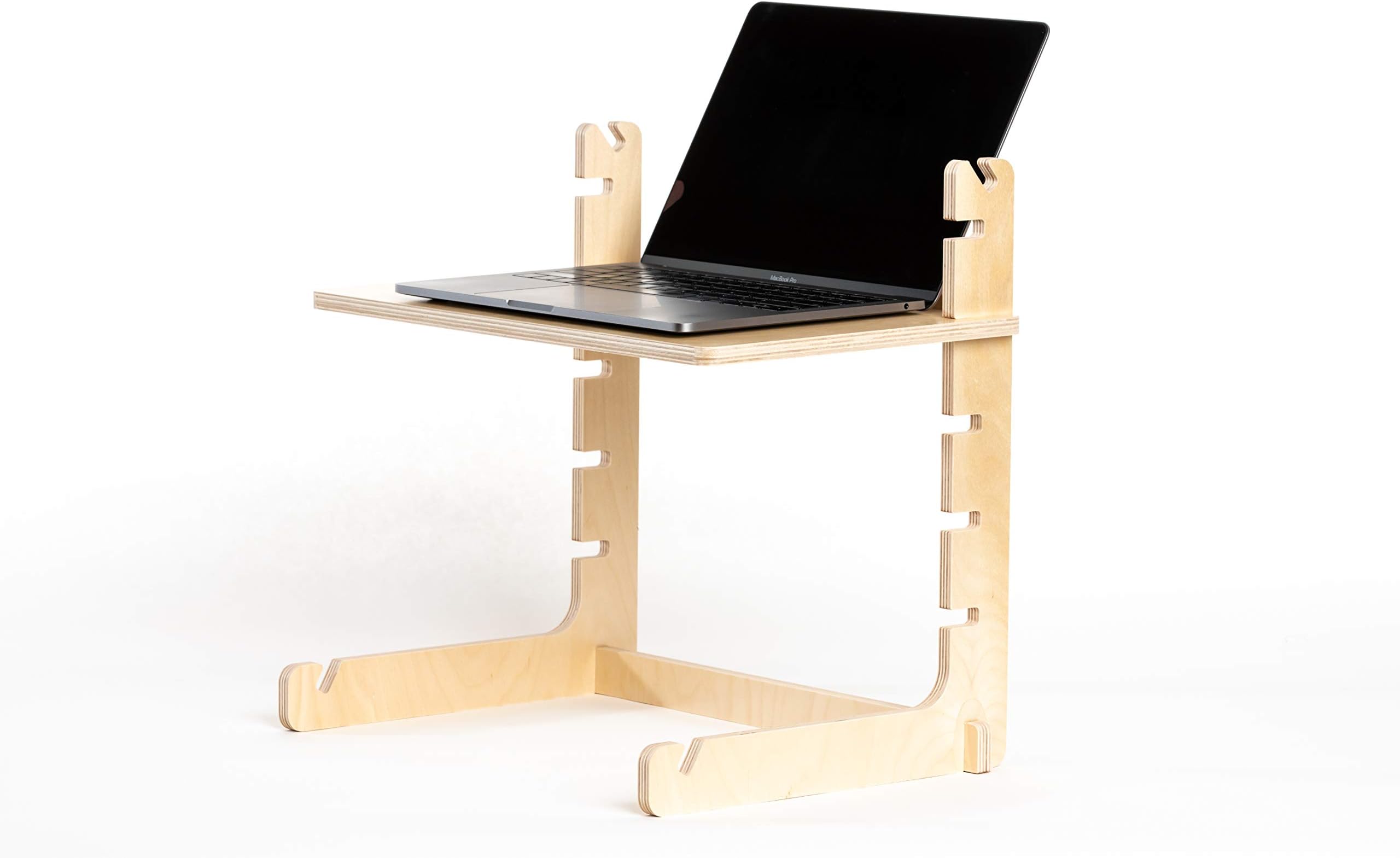 Allstand | wooden laptop standing desk from Readydesk®, Made in California of sustainable birch, Portable and Adaptable