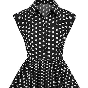 Amazon.com: Womens Cocktail Dresses Polka Dot Sleeveless