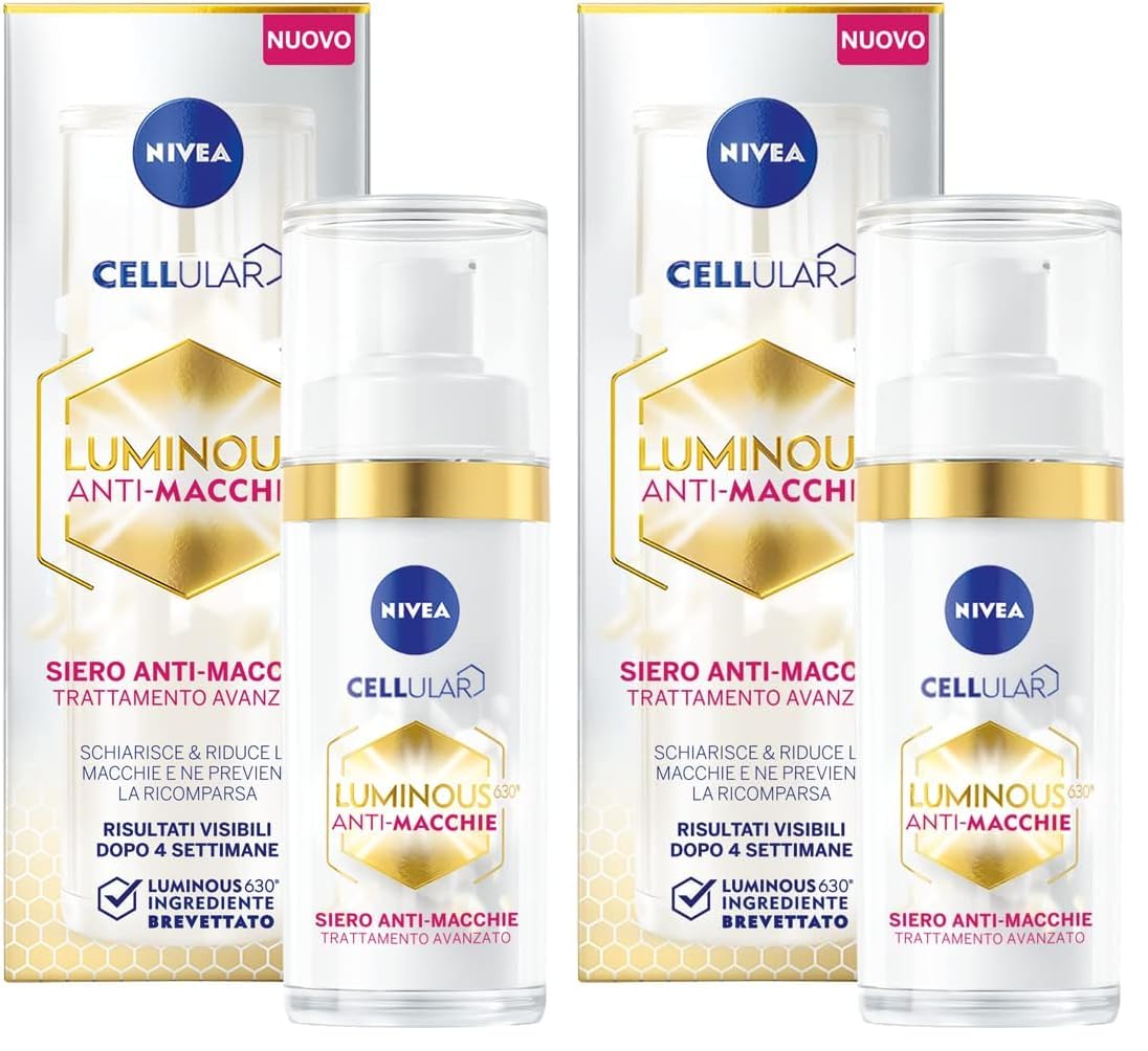 NIVEA Cellular Luminous630 - Sérum facial antimanchas avanzado de 30 ml, sérum facial antimanchas para una piel uniforme, sérum facial ácido hialurónico y Luminous630 contra las manchas cutáneas