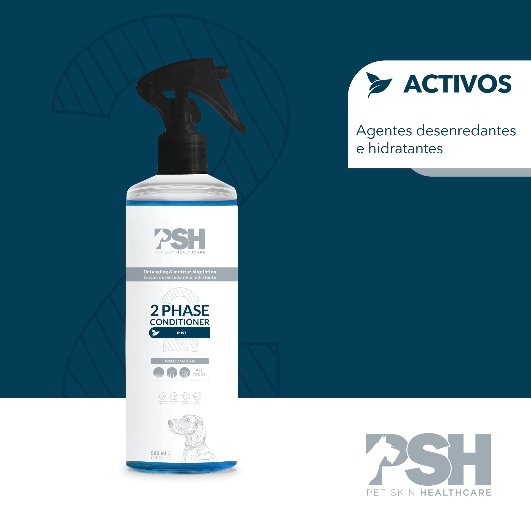 PSH 2Phase Conditioner - Acondicionador para Perros Desenredante e Hidratante - 500 ml