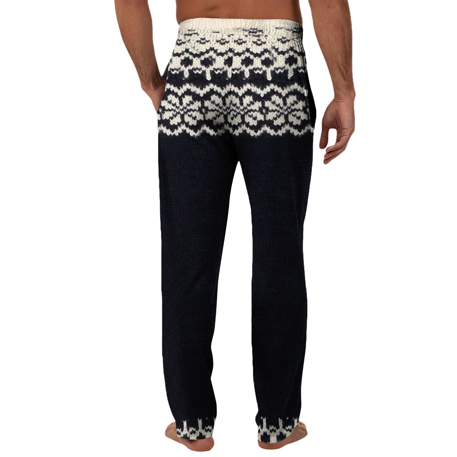 Generisch Pijama corto para hombre, pantalones de yoga, albornoz bordado para hombre (azul, XXXL)