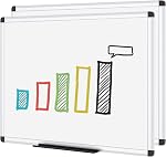 VIZ-PRO Dry Erase Board/Wall Mounted Whiteboard, 36 X 24 Inches