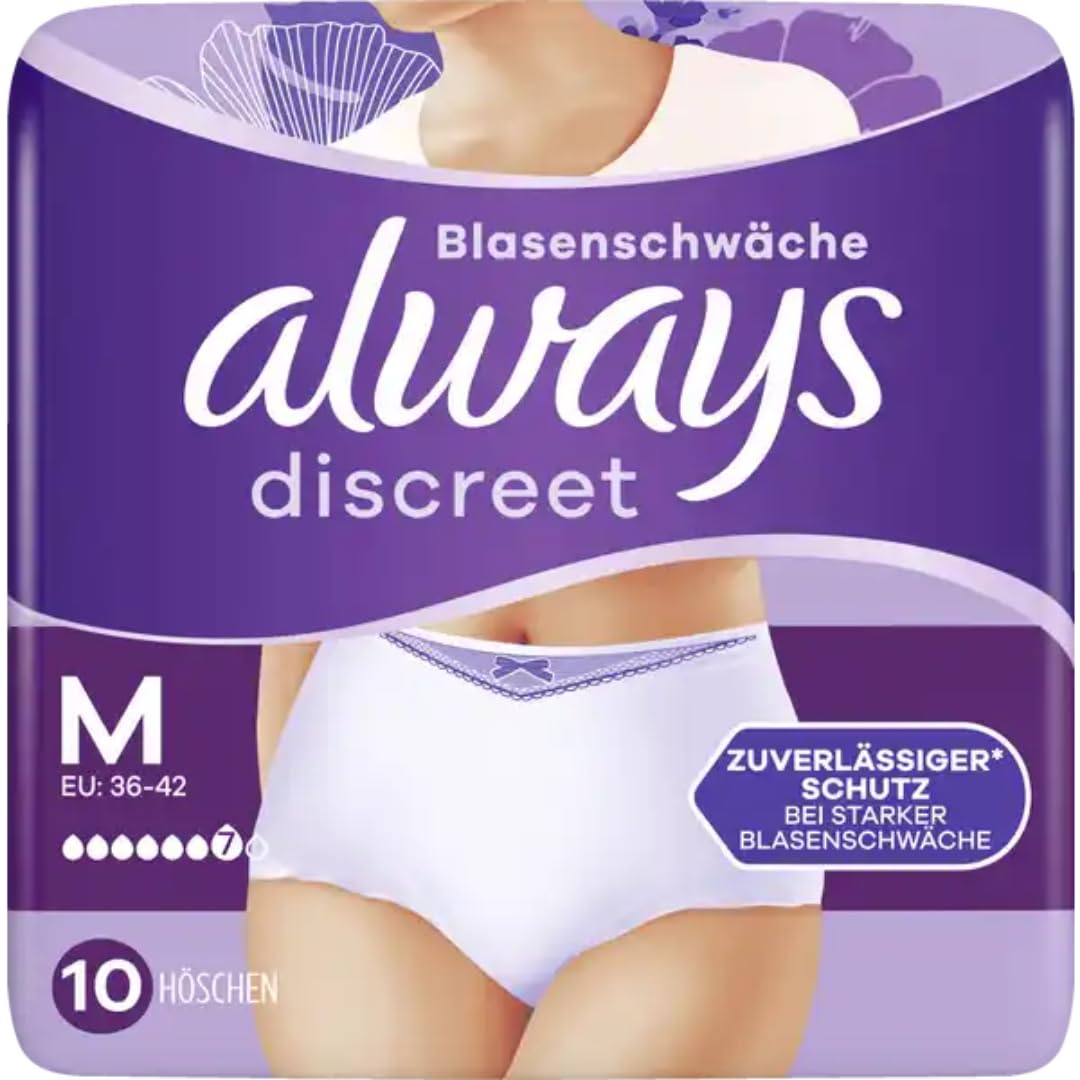 Discreet Inkontinenz Pants Plus M Binden Pads Damenbinden 10 STÜCK x 5 Packungen