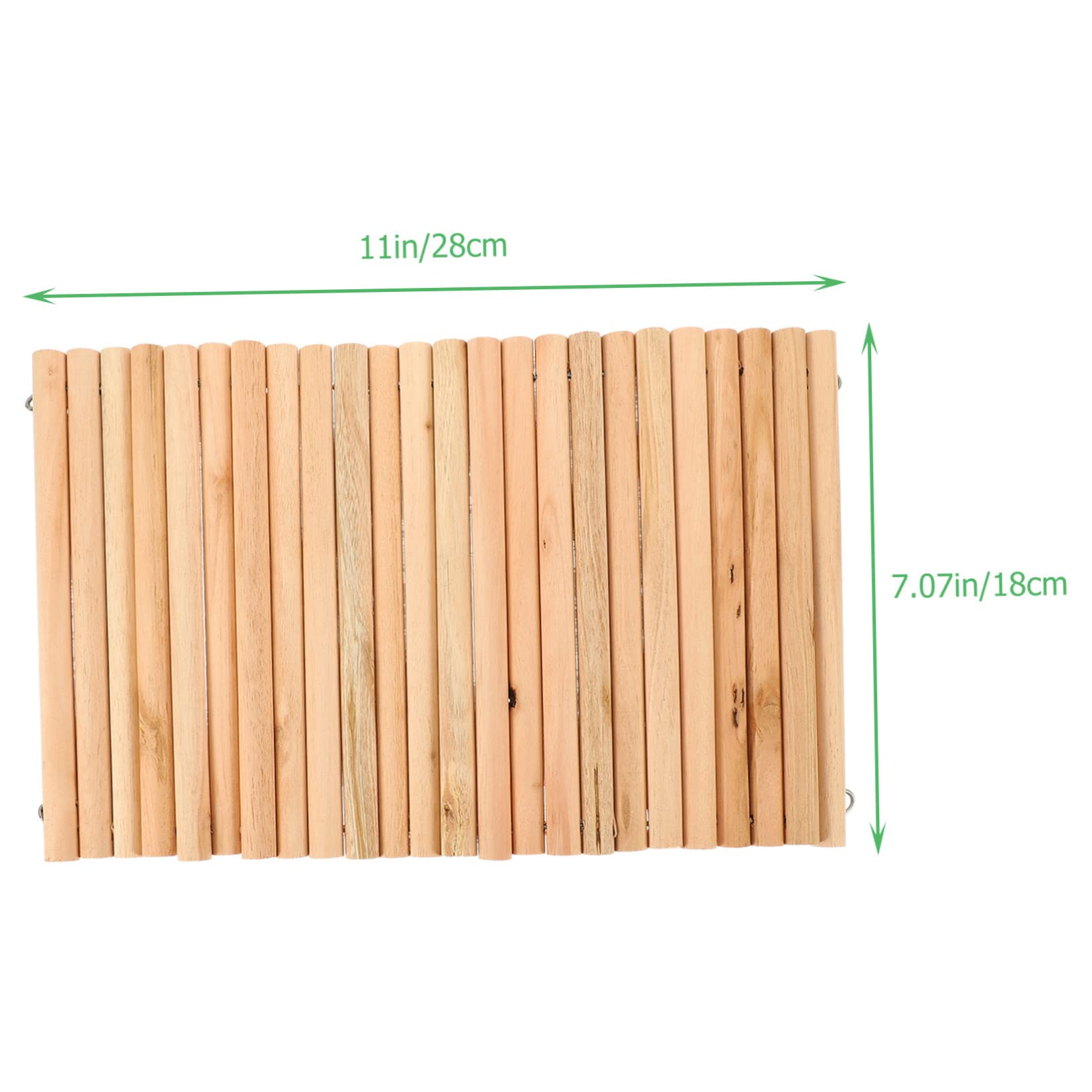 GRIRIW Natural Hamster Hideout Tunnel Wooden Bridge Toy Safe Biting Hideout for Small Pets