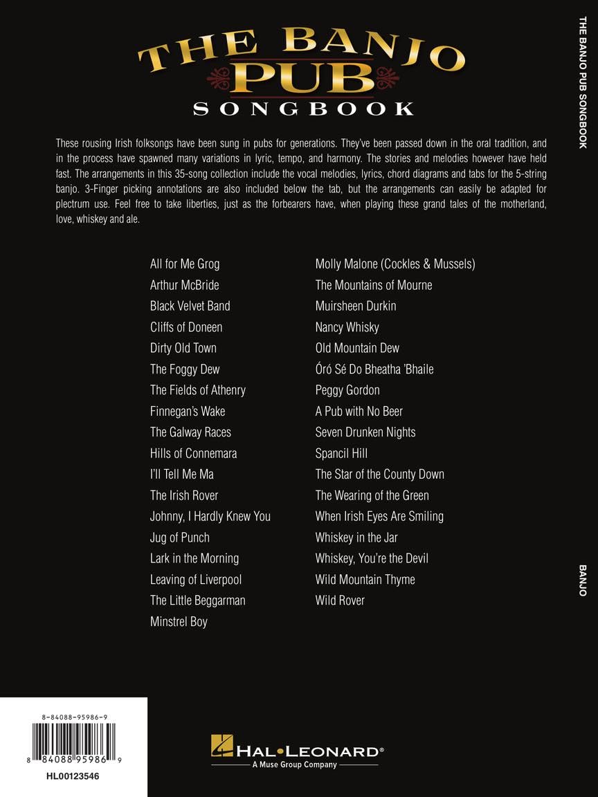 The Banjo Pub Songbook: 35 Reels, Jigs & Fiddle Tunes Arranged For 5-String Banjo: Noten, Sammelband für Banjo