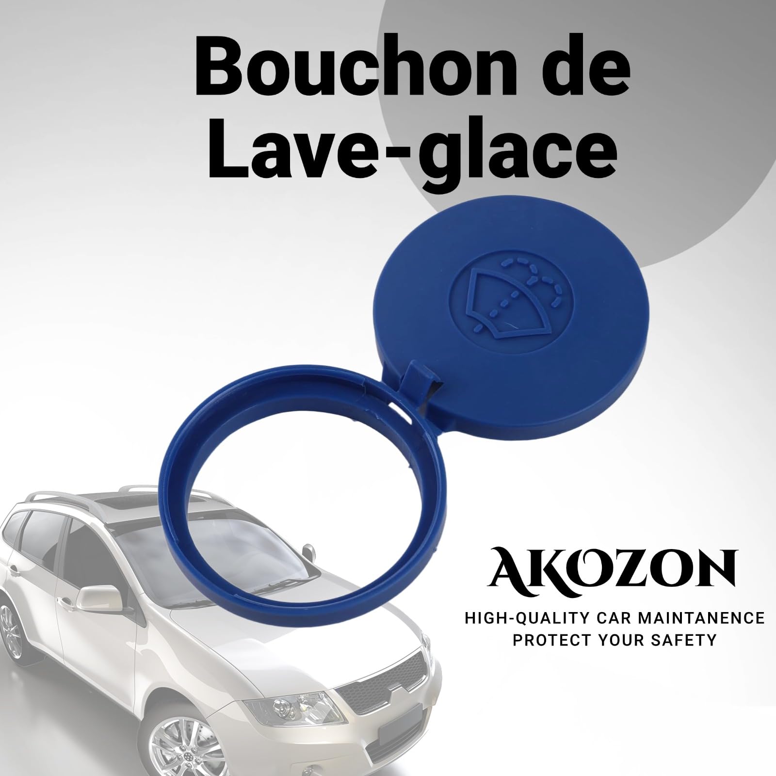 Tappo Serbatoio Lavavetri In Plastica Blu, OE 643237, Compatibile Con Peugeot 407, 3008, 5008, Citroen C5, C6, Tappo Radiatore Tergicristallo Auto