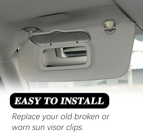 Miniatura 5 de ASUBHA Clips de repuesto para visera solar, gancho mejorado para protector solar interior del automóvil, 1AR26DW1-AA, 1AR26BD1AA, accesorios para