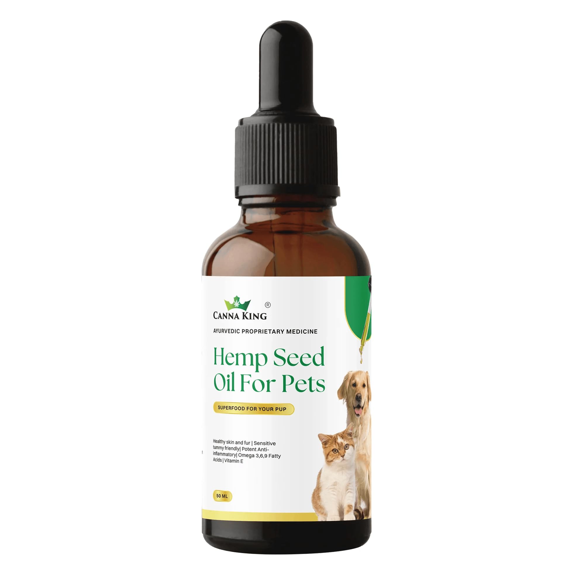 CannaKing 100% Hemp Seed Oil for Pet Health with Omega 3,6 & 9 and Vitamin -E | Drops for Pain and Discomfort Helps in Itchiness,Dry Skin, Inflammation | Superfood for Your Pup | Tummy Friendly (B0D4F5JTX6) Amazon Price History, Amazon Price Tracker
