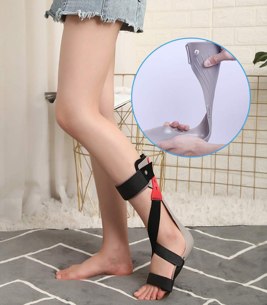 Férula Nocturna AFO Foot para el Tratamiento de la Fascitis Plantar Tendinitis de Aquiles y caída del pie - Órtesis Ajustable de Tobillo y pie,Right,XL