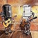 Vintage Microphone Guitar Lamp, Cool Guitar Gifts for Music Lovers and Player, USB Plug in Powered, Retro Decorations for Home, Bar, Office