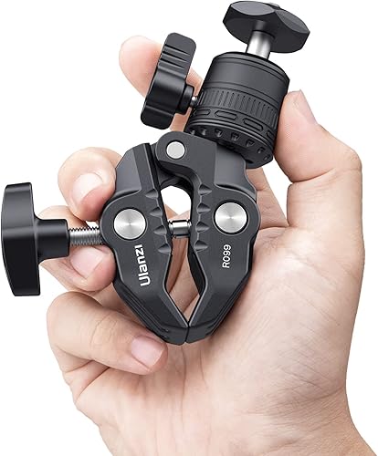 Miniatura 7 de ULANZI R099 Super Clamp Soporte de cámara con cabezal esférico de 360 para bicicletabicicletamotocicleta manillar poste trípode tubo travesaño