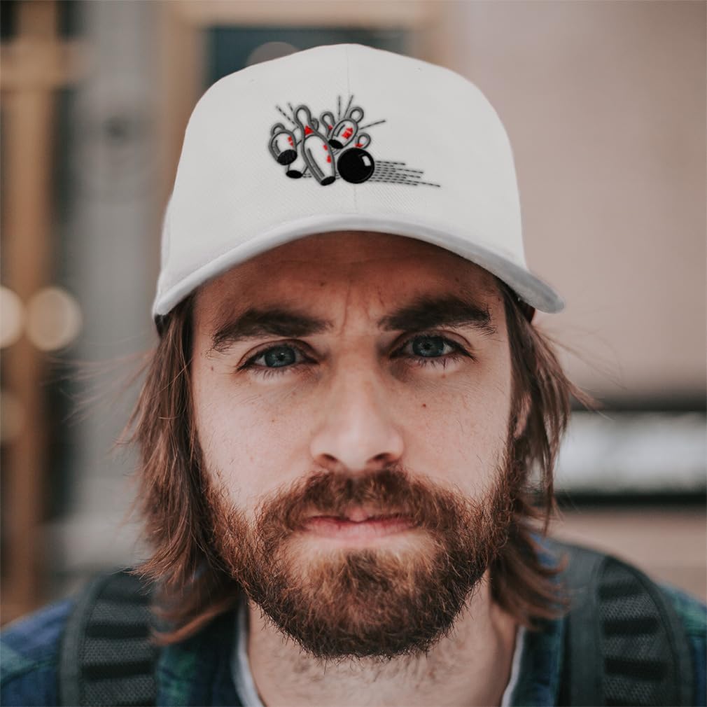 Baseball Caps for Men & Women Embroidered Sport Bowling Ball Splash B Embroidery Ladies & Men Baseball Hats - Image 2