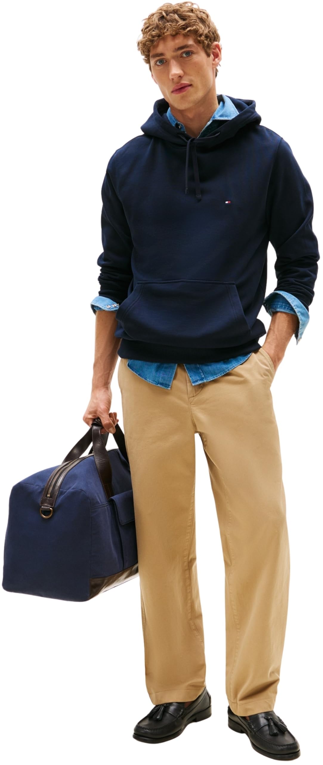 Tommy Hilfiger Felpa con Cappuccio Unisex-Adulto