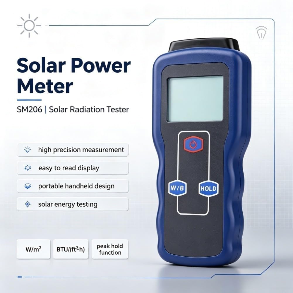 Misuratore di energia solare SM206 Tester di radiazione 0,1-3999 W/m²